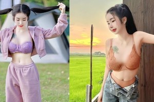 Hot girl siêu vòng 1 diện nội y khoe vóc dáng nuột nà