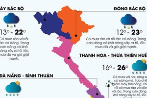 Bắc Bộ mưa trên diện rộng, đề phòng tố lốc và gió giật mạnh