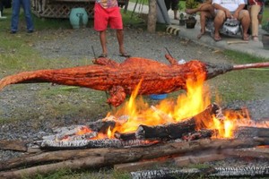 Hãi hùng món cá sấu nướng nguyên con ở Phillippines