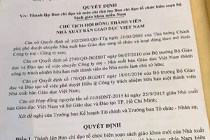 Chi tiền cho Sở GD&ĐT TP.HCM biên soạn sách, NXB Giáo dục nói gì?