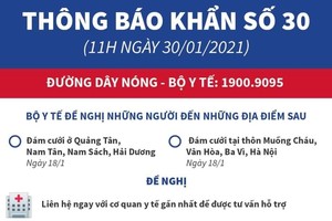 Khẩn: Tìm người đến đám cưới ở Hà Nội, Hải Dương có người nhiễm COVID-19