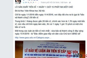 Sự thật về “lò sản xuất tiến sĩ” 