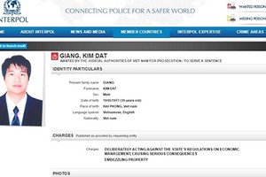 Chưa có tên Trịnh Xuân Thanh trên trang web truy nã của Interpol