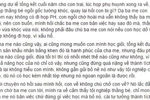 Xấu hổ vì con học kém, cha mẹ không đến trường họp phụ huynh