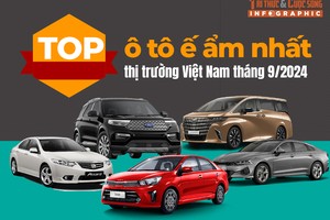 [INFOGRAPHIC] Top ô tô ế ẩm nhất thị trường Việt Nam tháng 9/2024