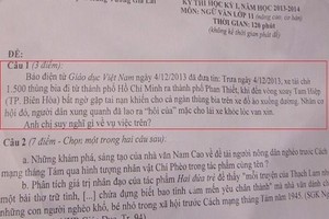 Đề thi Ngữ văn nhắc đến vụ “hôi” bia ở Đồng Nai