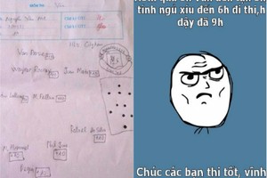 Những hình ảnh cười ra nước mắt trong kỳ thi tốt nghiệp THPT 