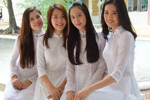 Ngây ngất vẻ đẹp nữ sinh VN dự thi Miss Áo dài