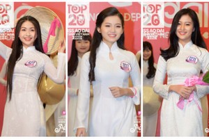 Dàn nữ sinh khoe sắc trong cuộc thi Miss Áo dài 2015