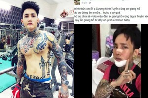 Hot boy xăm trổ thích khoe tiền bị giang hồ đập vỡ mặt?