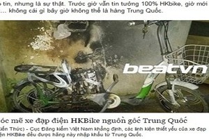 NTD bị lừa trắng trợn mua xe đạp diện HKBike nguồn gốc Trung Quốc