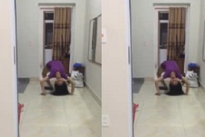 Video: Cô gái lộn người bò lổm ngổm khiến người xem hết hồn