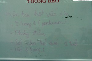 Hà Nội: Nhiều loại vắc xin “cháy” hàng