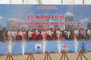 Khởi công dự án mở rộng đường Vành đai 3 Hà Nội