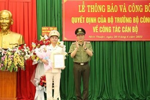 Bổ nhiệm Giám đốc Công an Ninh Thuận và Khánh Hòa