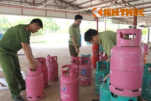 Cty Gas Ninh Bình sang, chiết gas trái phép số lượng lớn