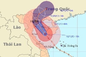 Siêu bão Haiyan "tan" thành áp thấp nhiệt đới