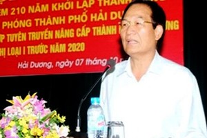 Bí thư Thành ủy Hải Dương thôi giữ chức từ 20/7