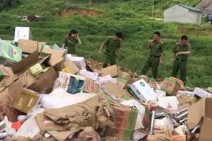 Lạng Sơn: Tiêu hủy hàng hóa nhập lậu có giá trị hàng tỷ đồng