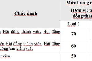 Đề xuất mức lương mới: Lãnh đạo lương 70 triệu