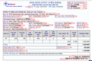 Hoá đơn điện sắp tới sẽ ghi rõ những thông tin chi tiết nào?