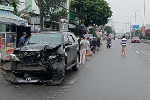 Tai nạn ôtô liên hoàn trên QL1 qua Quảng Nam