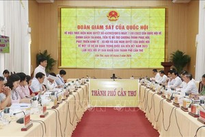 Đoàn giám sát của Quốc hội làm việc với Cần Thơ 