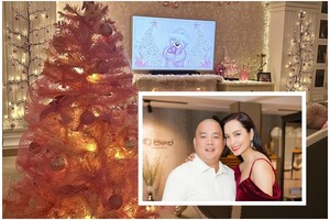 Biệt thự ngập sắc hồng đón Noel của vợ chồng Minh Khang - Thúy Hạnh