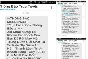 Dùng Facebook nhắn tin lừa trúng thưởng xe Liberty