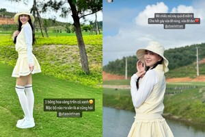 Dù bận đến mấy, nữ MC đẹp nhất VTV chăm chỉ đánh golf