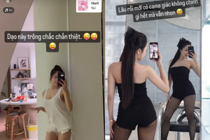 Khoe dáng trước gương, hotgirl Trâm Anh tự nhận “chắc chắn“