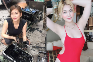 Hot girl sửa xe ngày càng quyến rũ, táo bạo trong loạt ảnh mới