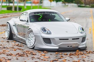 Siêu xe Porsche Cayman khủng với widebody “hàng thửa“