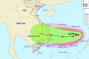 Dự báo thời tiết 7/11: Bão số 6 liên tục mạnh thêm, có lúc giật cấp 14