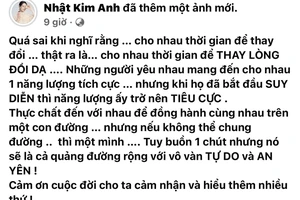 Nhật Kim Anh bỗng bàn về chuyện 'thay lòng đổi dạ' trong tình yêu