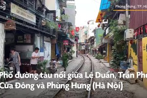 Khách Tây vào phố cà phê đường tàu qua lối đi bí mật