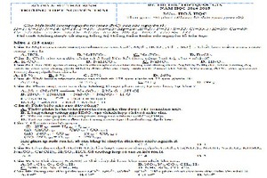 Đề thi thử THPT quốc gia 2015 môn Hóa học THPT Nguyễn Trãi