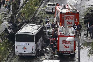 Hiện trường vụ đánh bom ở Istanbul, gần 50 người thương vong