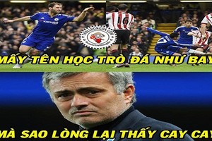 Ảnh chế bóng đá: Mourinho cay cú nhìn học trò chiến thắng