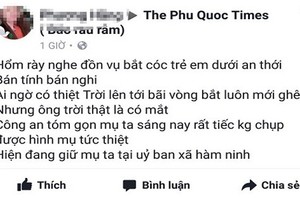 Công an làm rõ nghi án bắt cóc trẻ em ở Phú Quốc