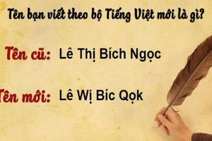 Nực cười những tên người được viết theo kiểu chuyển đổi tiếng Việt