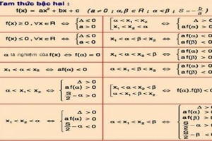 Choáng váng nhìn lại bảng công thức Toán nhằng nhịt như ma trận