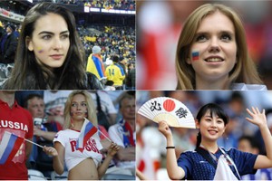 Dân mạng tha hồ ngắm hot girl World Cup có mặt trên khán đài