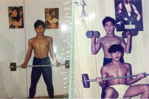 Góc khoe ảnh bố: “Ngày trước các ông tập gym đâu kém con cái“