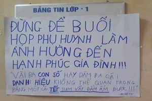 Cười ra nước mắt với loạt ảnh họp phụ huynh có 1-0-2 trên MXH