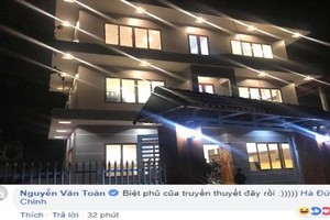 Choáng với biệt thự "2 tỷ" mới xây của Đức Chinh ở Phú Thọ