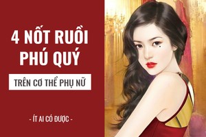 4 nốt ruồi trên người phụ nữ càng đen càng có tiền