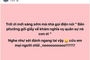 Nhận giấy báo nghĩa vụ quân sự, Trần Đức Bo phản ứng ra sao?