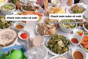 Mâm cỗ cưới ở Thái Bình nhiều món không phải nơi nào cũng có