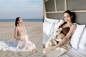 Chuẩn bị "vỡ chum" con gái Minh Nhựa vẫn chăm diện bikini quyến rũ